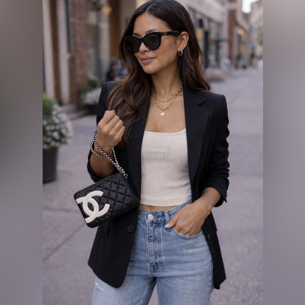 Chanel Cambon Quilted Wristlet